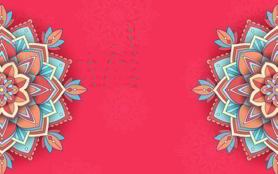 Beautiful mandala background template vector