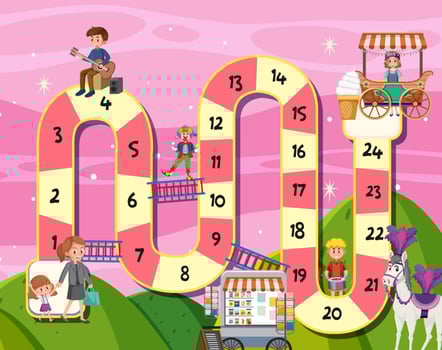 Girl and mom board game vector