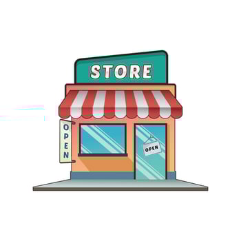 Vector illustration of store or market flat design.