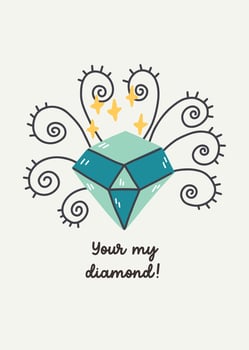 Diamond brilliant whorls of a stars vector
