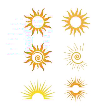 sun ilustration design vector