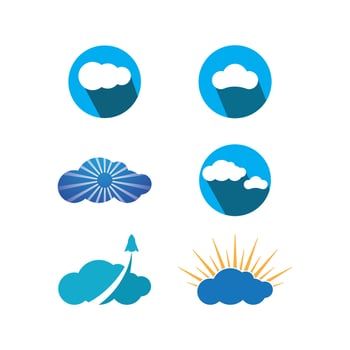 Set of Cloud illustration vector