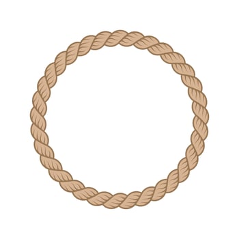 Circular rope frame vector illustration