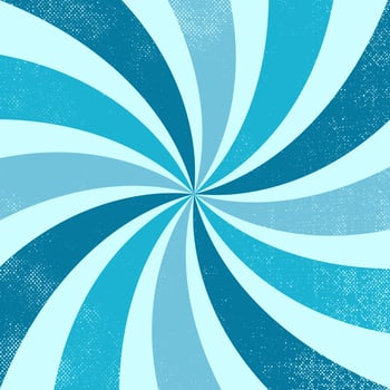 Retro wavy burst blue aqua colour background vector