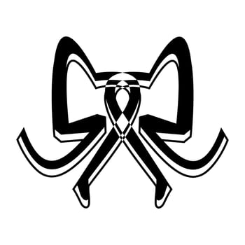 Abstract vector design in black color. Perfect for corporate, background, t-shirt,  and so on.