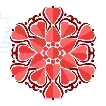 Modern mandala art vector design with a beautiful mix of colors Free Vector