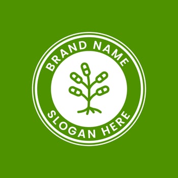 herb plant pill vector logo template for healthcare medical and fitness business company