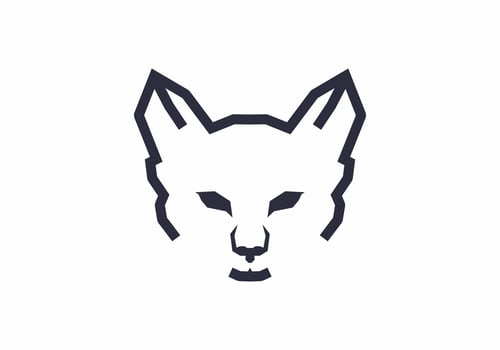 Stiff art style of cat head vector