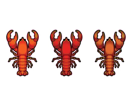 Lobster vector illustration in cartoon style