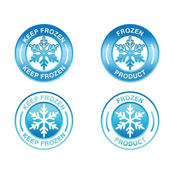 Frozen product badge stamp information sticker vector
