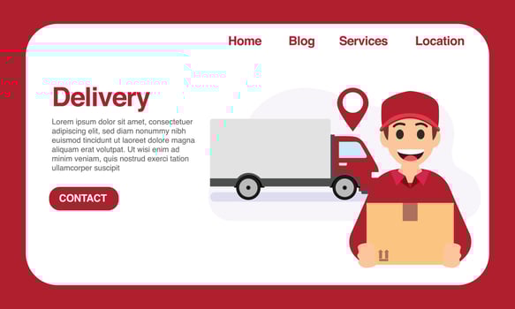 delivery website design user interface application vector