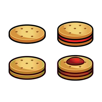 biscuit collection set vector illustration