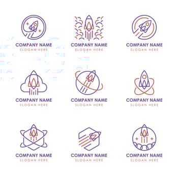 Rocket Logo Concept Collection vector