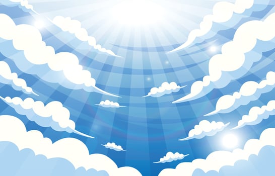 Blue Sky Daylight Backgdound vector