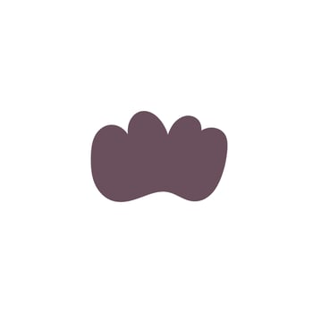 Footprint dinosaur paw vector