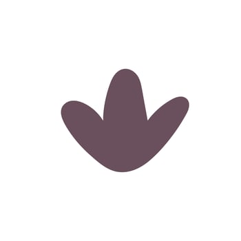 Footprint dinosaur paw vector