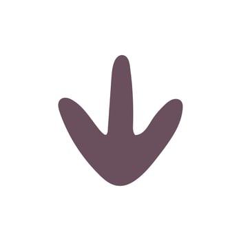 Footprint dinosaur paw vector