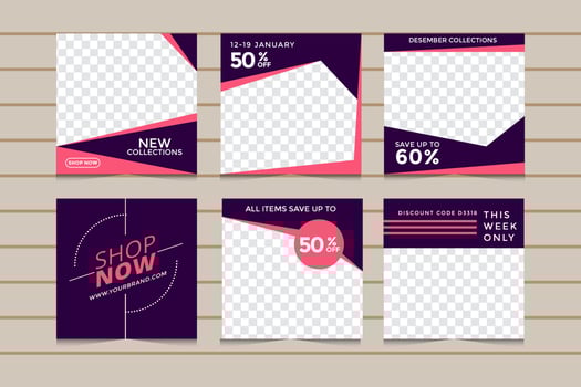 Social Media Template vector