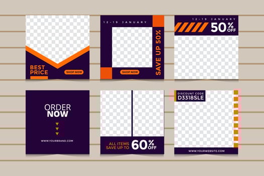 Social Media Template vector