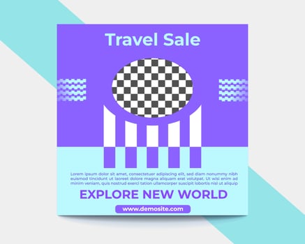 Travel Sale Social Media Post design vector Free Download