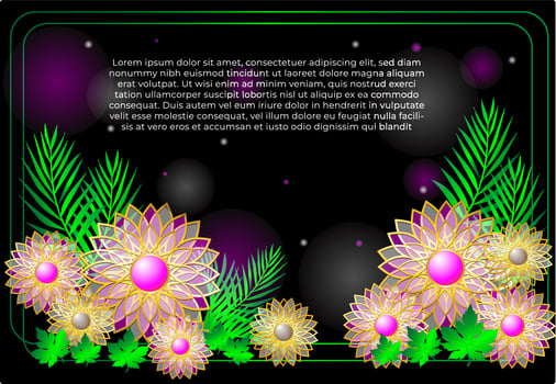 abstract floral background with flowers vector