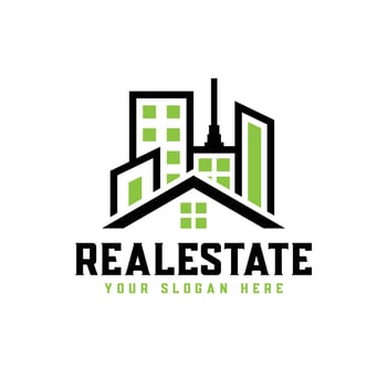 Home, Real Estate, Building Logo Icon. Real Estate Builder Logo Vector. Property Icon, Apartment Logo Design Vector Logo Template.