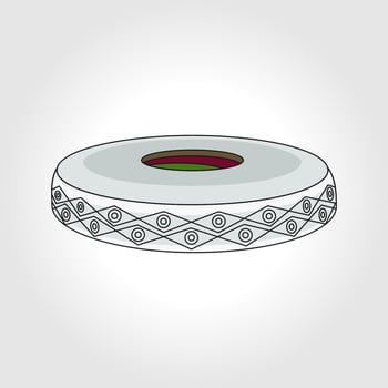 football stadium 3D vector illustration