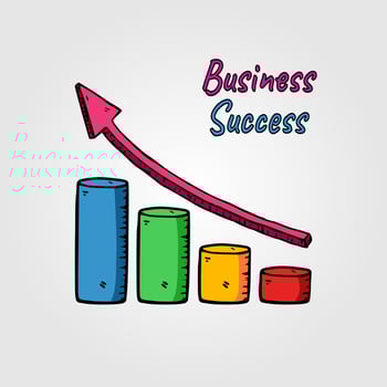 business arrow symbol target direction concept to success. Finance growth vector illustration