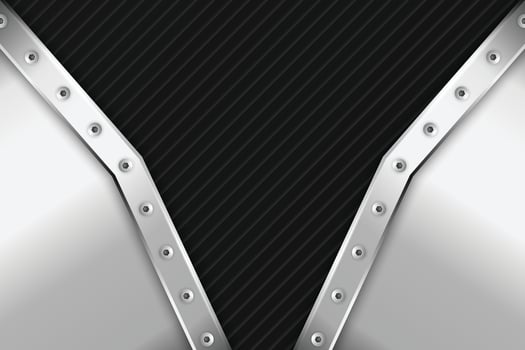 Vector metallic gray innovation concept. Black background.