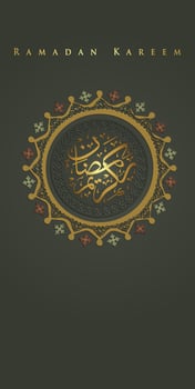 Luxurious and Elegant Ramadan Greeting background for Mobile interface wallpaper design smart phones, mobiles, devices with there is space to write words vector