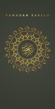 Luxurious and Elegant Ramadan Greeting background for Mobile interface wallpaper design smart phones, mobiles, devices with there is space to write words vector