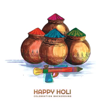 Indian holi traditional festival of colors card background vector