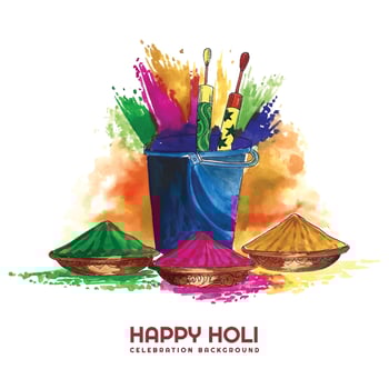 Indian holi traditional festival of colors card background vector