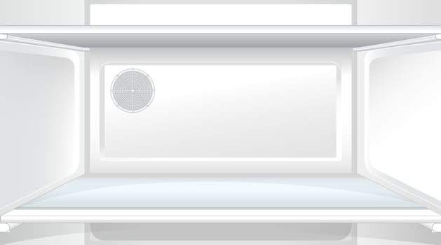 Close up an inside the refrigerator vector