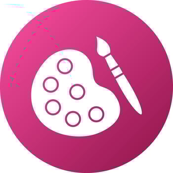Color Palette Icon Style vector
