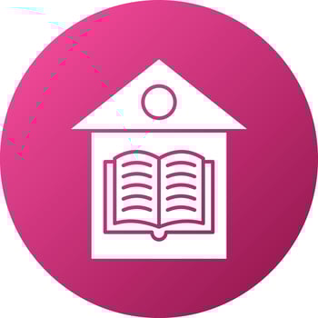 Home Schooling Icon Style vector