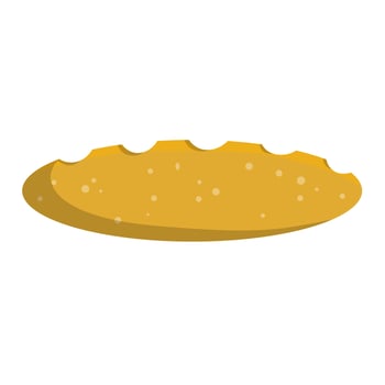 Loaf of white bread. Cartoon flat illustration. Food from grain and flour. vector