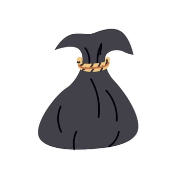 Black bag tied string vector