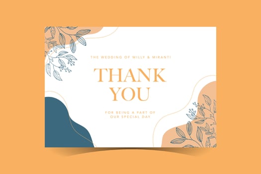 Wedding greeting card template vector