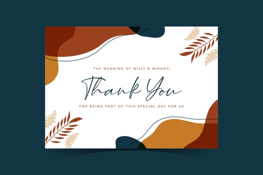 Wedding greeting card template vector