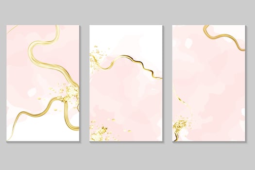 Spring wedding Invitation card  template collection.Light pink  or apricot watercolor wet texture.Blush  fluid  painting.Alcohol ink. vector