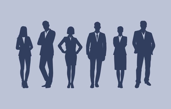Business People Silhouettes Individual Character Collection vector