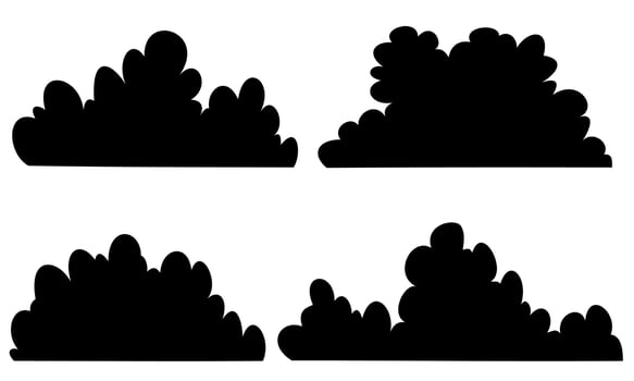 bush silhouette black vector