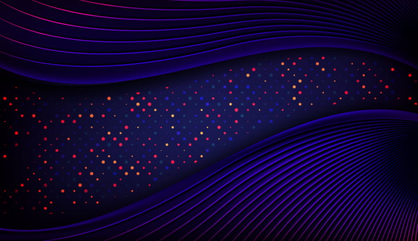 Wavy gradient color on textured background. modern concept with light glitter halftone . for business design space on for text - vector