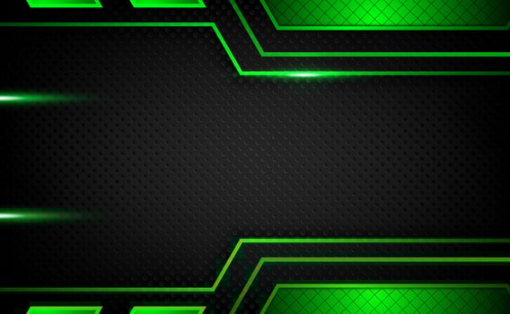 blank overlap shape layer effect decoration. abstract dark metallic green black frame layout design tech innovation concept background with glitters and light effect - vector