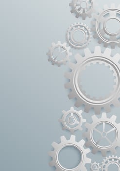 Gears backgrounds on white background vector