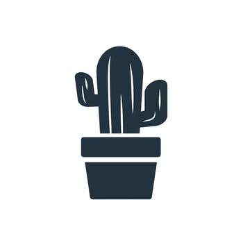 cactus icon vector in trendy flat style isolated on white background. Cactus plant symbol for your website design, logo, app, UI.