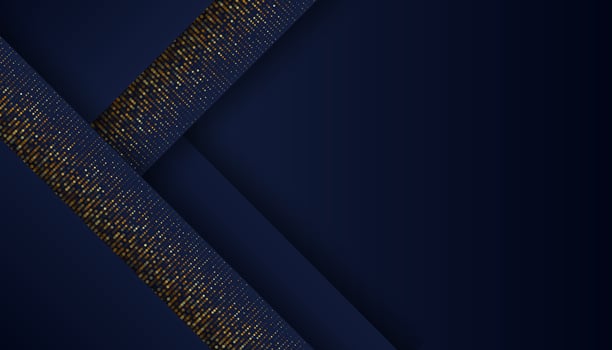 luxury dark blue background with glowing golden dots vector