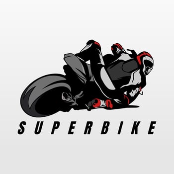 superbike design icon logo illustration vector