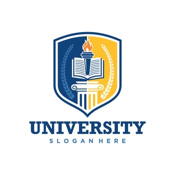 University education logo design vector template
